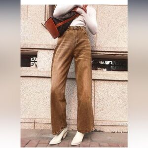 High waisted jeans wide leg